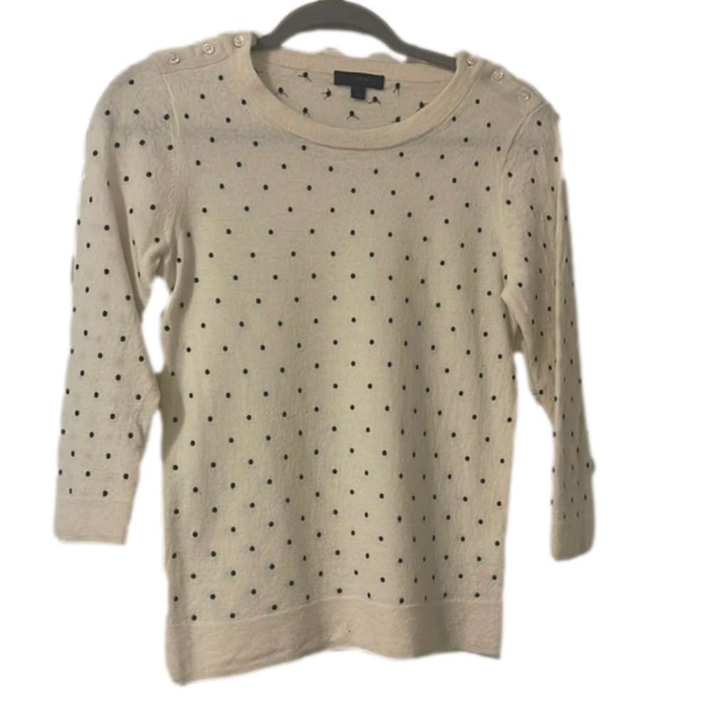 JCrew Polkadot Tippy Sweater